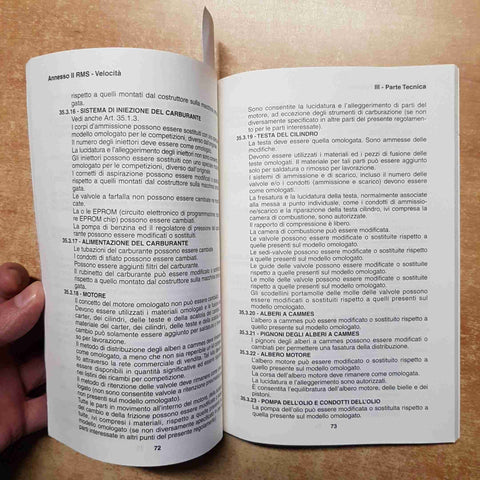 FEDERAZIONE MOTOCICLISTICA ITALIANA VELOCITA' 1999 ANNESSO II R.M.S. motocross