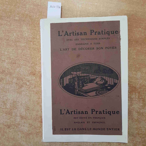L'ARTISAN PRATIQUE L'ART DU CUIR repousse' grave' incise' cisele' 1929