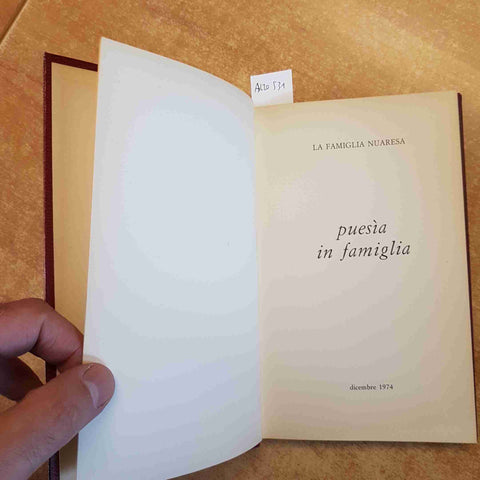 LA FAMIGLIA NUARESA DICEMBRE 1974 PUESIA IN FAMIGLIA NOVARA poesia novarese