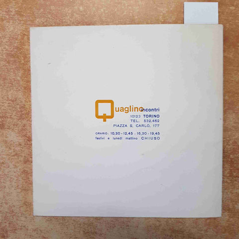 ENRICO VILLANI 59a ALLA QUAGLINO - INCONTRI TORINO 1971 MOSTRA ARTE