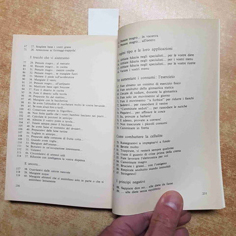 JOSETTE LYON - MONDADORI - 101 IDEE PER DIMAGRIRE diete perdere peso 1977 OSCAR