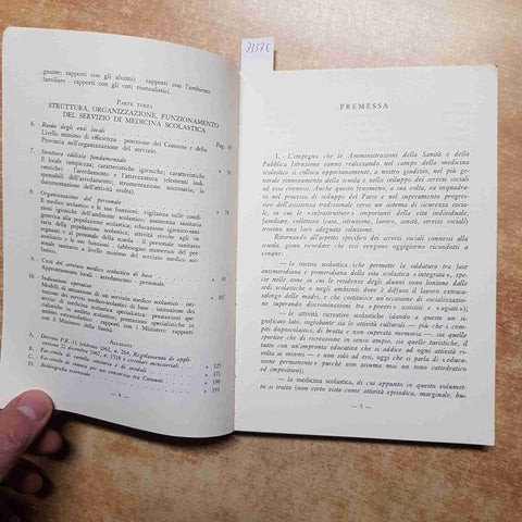 IL SERVIZIO DI MEDICINA SCOLASTICA sussidi tecnici per i servizi sociali 1968