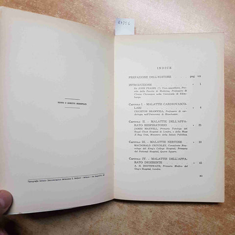 OGILVIE, THOMSON - ISTITUTO SIEROTERAPICO BELFANTI - LA DIAGNOSI PRECOCE - 1951