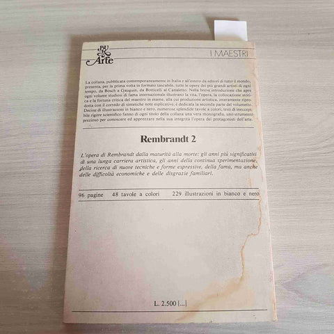 CHRISTOPHER BROWN - BUR - REMBRANDT 2 TUTTI I DIPINTI - 1980