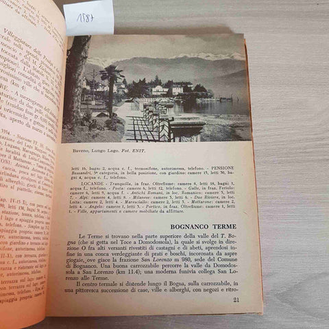 TOURING CLUB ITALIANO - STAZIONI IDROMINERALI - 1955 terme cure termali