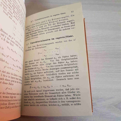 PAUL FISCHER SAMMLUNG GOSCHEN G. J. GOSCHENSCHE - DETERMINANTEN 1912 matematica