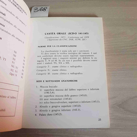 MINERVA MEDICA - TNM CLASSIFICAZIONE DEI TUMORI MALIGNI - 1979