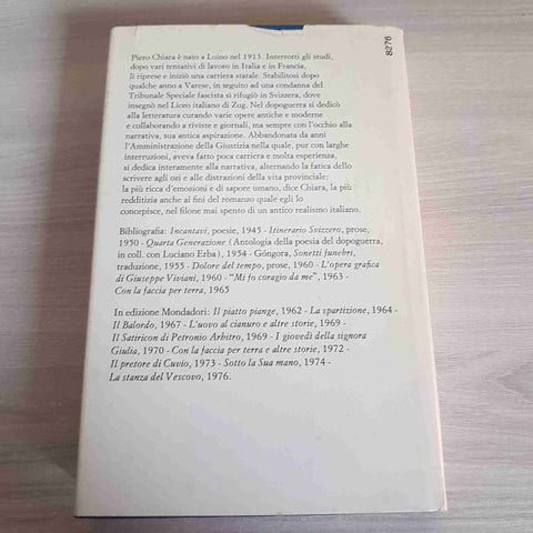 PIERO CHIARA - MONDADORI - L'UOVO AL CIANURO 23 RACCONTI 1976