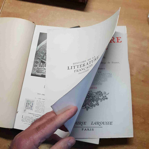 HISTOIRE DE LA LITTERATURE FRANCAISE ILLUSTRE volumi 1 + 2 LAROUSSE 1924