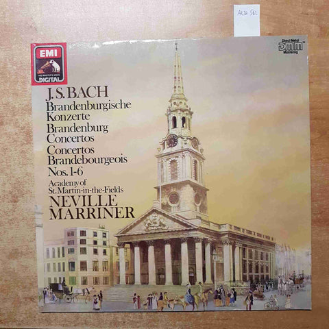 J.S. BACH BRANDENBURGISCHE KONZERTE brandenburg concertos NEVILLE MARRINER vinyl