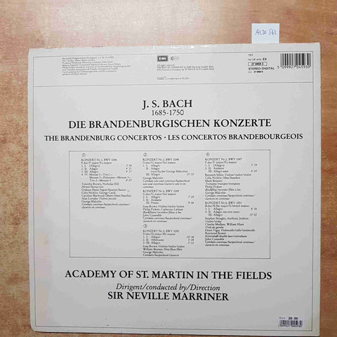 J.S. BACH BRANDENBURGISCHE KONZERTE brandenburg concertos NEVILLE MARRINER vinyl