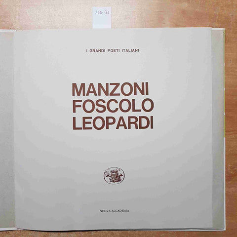 MANZONI FOSCOLO LEOPARDI 3 LP VINILE VINYL NUOVA ACCADEMIA I GRANDI POETI ITALIA