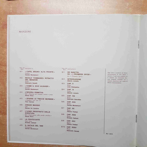 MANZONI FOSCOLO LEOPARDI 3 LP VINILE VINYL NUOVA ACCADEMIA I GRANDI POETI ITALIA