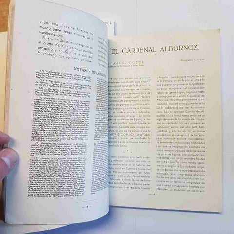 LA HUELLA DE ESPANA EN EL NORTE DE ITALIA rivista ita/spa IL CARDINALE ALBORNOZ