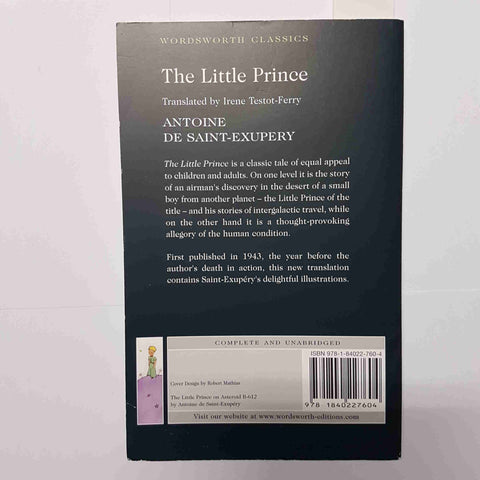 ANTOINE DE SAINT-EXUPERY - WORDSWORTH CLASSICS - THE LITTLE PRINCE 2018 testot