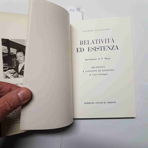 GIUSEPPE ARCIDIACONO - EDIZIONI STUDIUM CHRISTI - RELATIVITA' ED ESISTENZA 1973