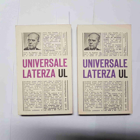 GUIDO DE RUGGIERO- LATERZA- STORIA DELLA FILOSOFIA RINASCIMENTO RIFORMA 2 volumi