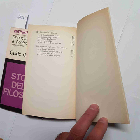 GUIDO DE RUGGIERO- LATERZA- STORIA DELLA FILOSOFIA RINASCIMENTO RIFORMA 2 volumi