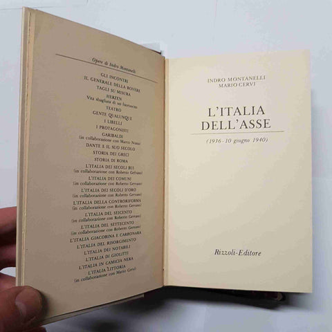 MONTANELLI CERVI - RIZZOLI - L'ITALIA DELL'ASSE 1980 libro + cofanetto 1°EDIZ.