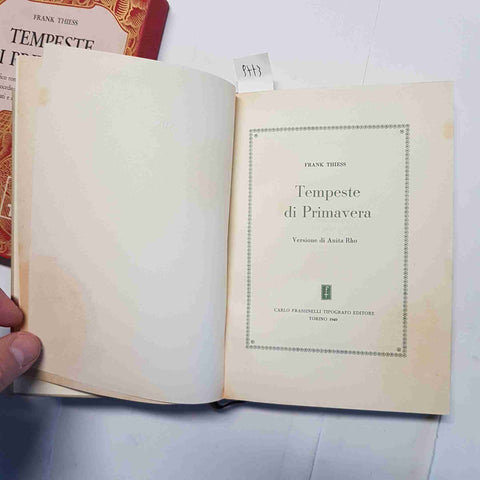 FRANK THIESS - FRASSINELLI - TEMPESTE DI PRIMAVERA 1949 RISTAMPA libro+cofanetto