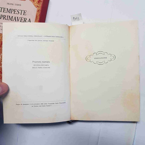 FRANK THIESS - FRASSINELLI - TEMPESTE DI PRIMAVERA 1949 RISTAMPA libro+cofanetto