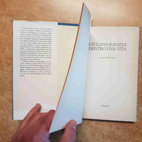 GIULIANO RAVIZZA - RUSCONI - DENTRO UNA VITA 1°EDIZIONE 1990 PAVIA ANNABELLA