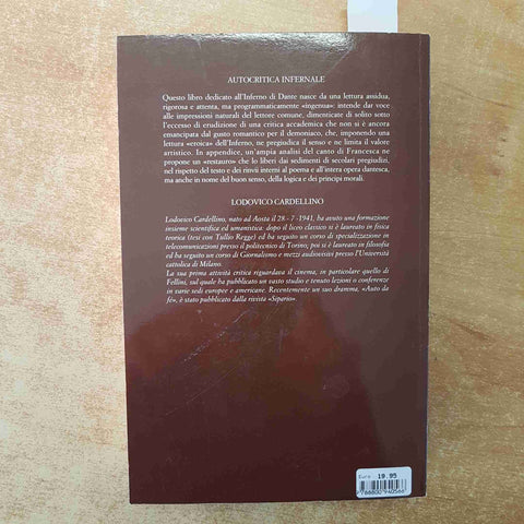 CARDELLINO - AUTOCRITICA INFERNALE 1992 JACA BOOK Inferno di Dante Alighieri