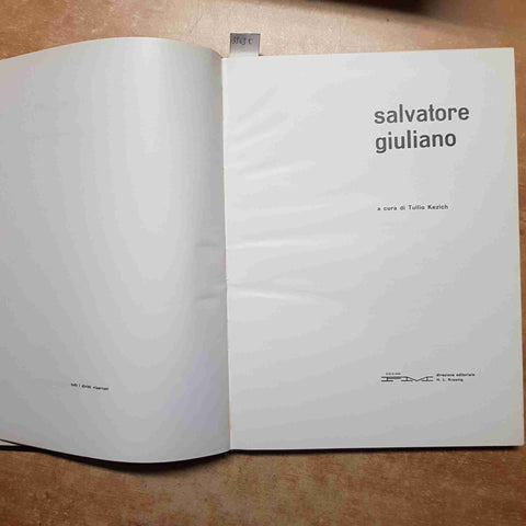 SALVATORE GIULIANO  a cura di TULLIO KEZICH 1961 IL CINEMATOGRAFO FILM