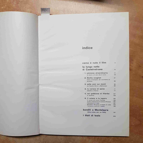 SALVATORE GIULIANO  a cura di TULLIO KEZICH 1961 IL CINEMATOGRAFO FILM