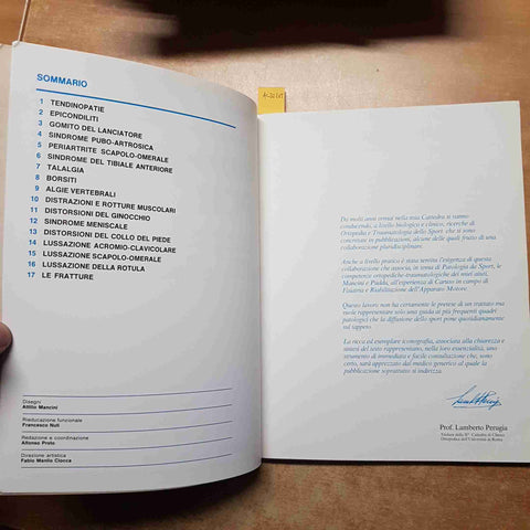 PATOLOGIA DA SPORT tendinopatie fratture distorsioni CONCEPTA 1980 ANGELINI