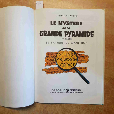 EDGAR JACOBS LES AVENTURES DE BLAKE ET MORTIMER Le mystere de la grande pyramide