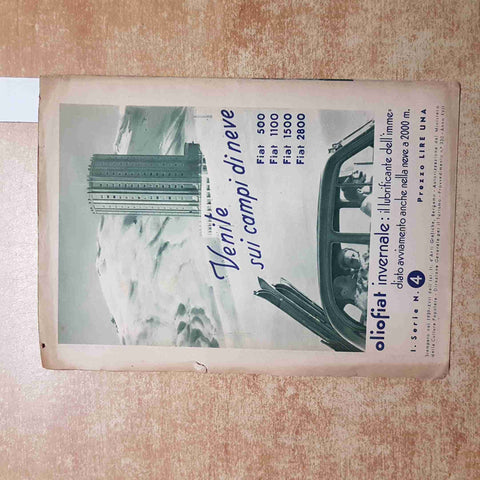 NEVE IN MONTAGNA GRESSONEY LA TRINITE' - GUIDE AUTOSCIATORIE 1939 ARTI GRAFICHE