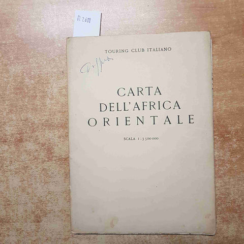 CARTA DELL'AFRICA ORIENTALE 1935 TOURING CLUB LE VIE D'ITALIA fascismo colonie