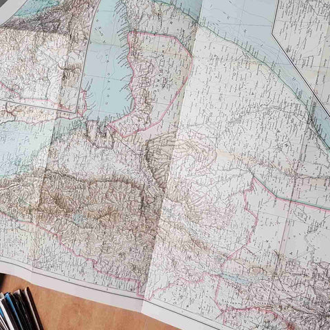 CARTA DELL'AFRICA ORIENTALE 1935 TOURING CLUB LE VIE D'ITALIA fascismo colonie