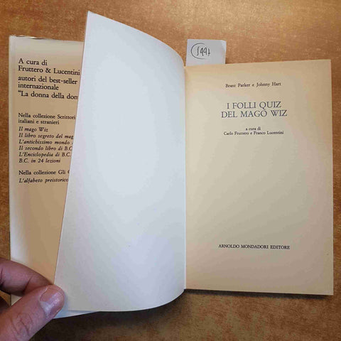 I FOLLI QUIZ DEL MAGO WIZ - BRANT PARKER, JOHNNY HART 1973 MONDADORI 1°EDIZIONE