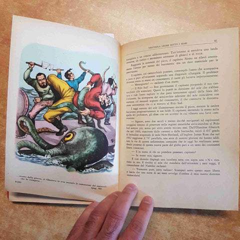 JULES VERNE VENTIMILA LEGHE SOTTO I MARI serie rossa CARROCCIO n° 220 ILLUSTRATO