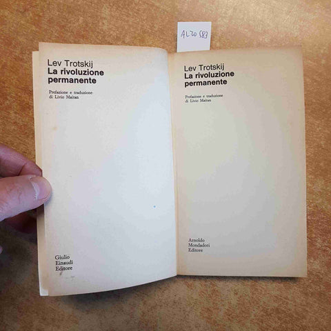 LEV TROTSKIJ - LA RIVOLUZIONE PERMANENTE trotskismo OSCAR MONDADORI russia urss