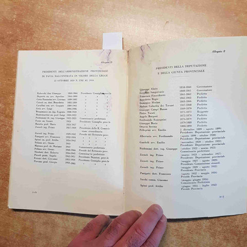 CENTO ANNI DELLA PROVINCIA DI PAVIA avviamento ad una ricerca - 1961 - PAVESE