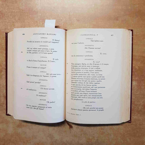 ALESSANDRO MANZONI - OPERE 1 POESIE E TRAGEDIE 1973 A CURA DI GUIDO BEZZOLA
