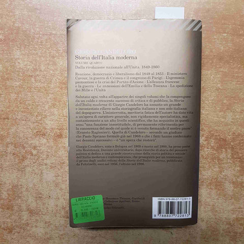 CANDELORO STORIA DELL'ITALIA MODERNA volume quarto - FELTRINELLI sottolineato