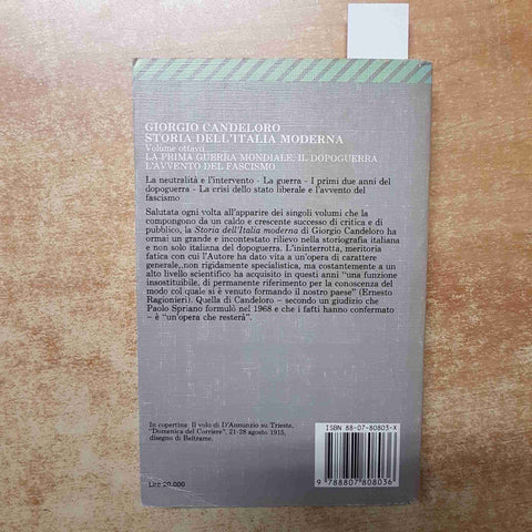 CANDELORO STORIA DELL'ITALIA MODERNA volume ottavo - FELTRINELLI sottolineato
