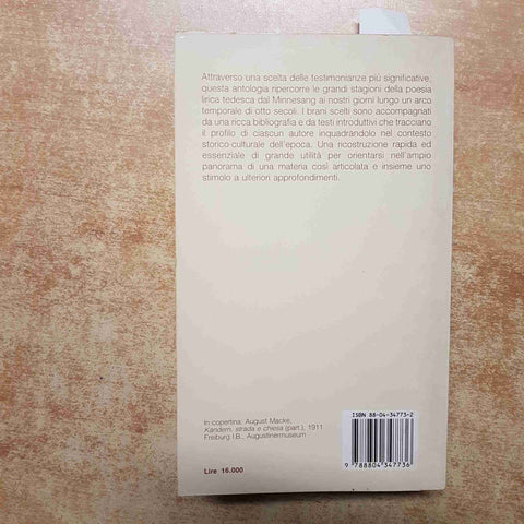 FERTONANI, GIOBBIO CREA - ANTOLOGIA DELLA POESIA TEDESCA 1991 OSCAR MONDADORI