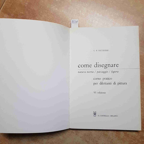NICODEMI - COME DISEGNARE NATURA MORTA, PAESAGGIO, FIGURA 1979 corso dilettanti