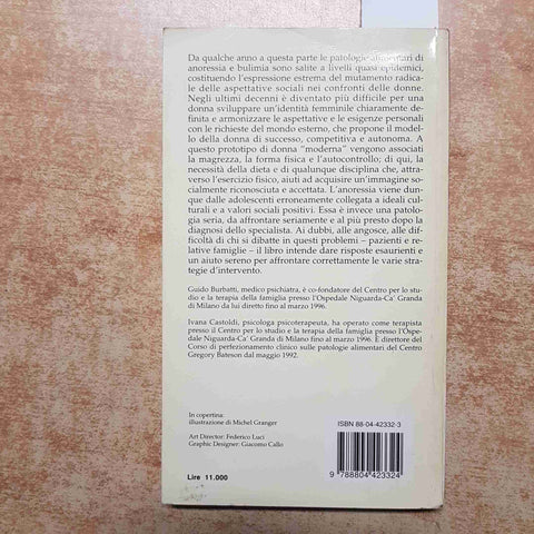 BURBATTI CASTOLDI - S.O.S. ANORESSIA GUIDA PRATICA PER I GENITORI 1997 MONDADORI
