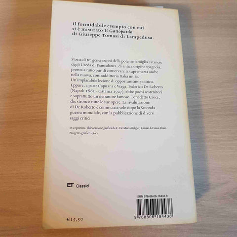 FEDERICO DE ROBERTO - EINAUDI - I VICERE' - 2009