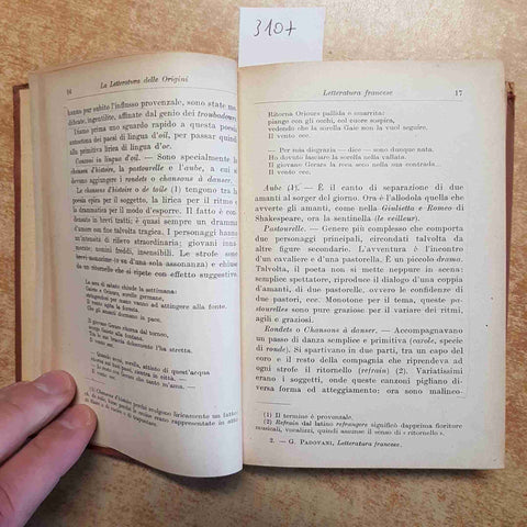 PADOVANI LETTERATURA FRANCESE DALLE ORIGINI AI GIORNI NOSTRI 1925 MANUALI HOEPLI