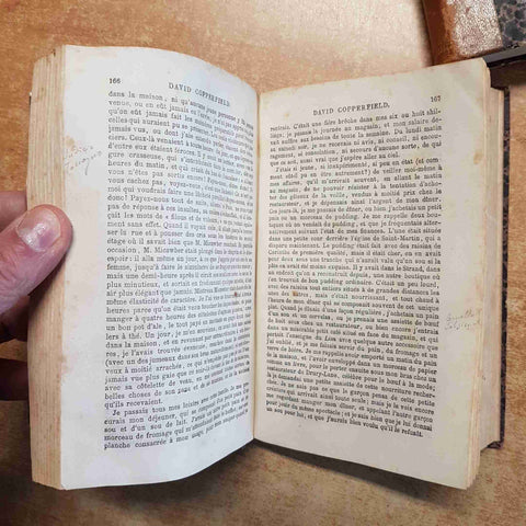 CHARLES DICKENS - DAVID COPPERFIELD 1876 HACHETTE 2 VOLUMI ROMAN ANGLAIS TRADUIT