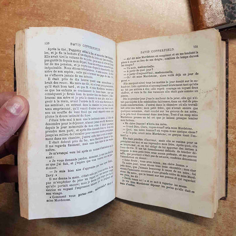 CHARLES DICKENS - DAVID COPPERFIELD 1876 HACHETTE 2 VOLUMI ROMAN ANGLAIS TRADUIT