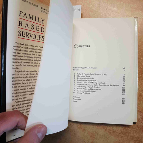 INSOO KIM BERG - FAMILY BASED SERVICES A SOLUTION FOCUSED APPROACH 1994 NORTON