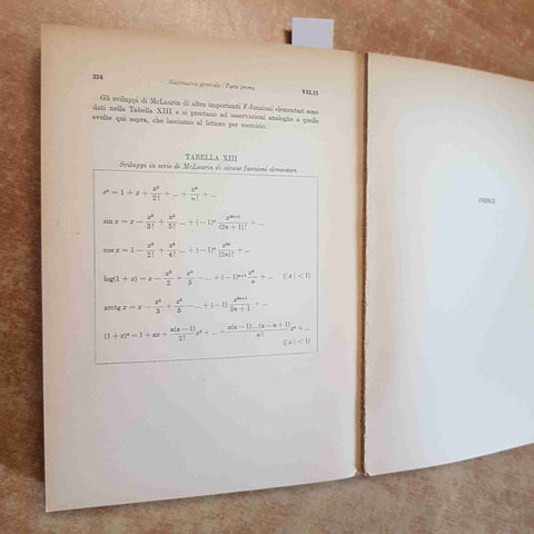 GIOVANNI MELZI - MATEMATICA GENERALE PARTE PRIMA 1971 CELUC rare pagine staccate